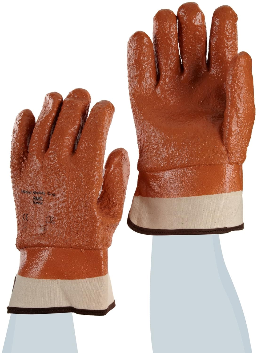 Ansell Winter Monkey Grip Jersey Glove, Vinyl Coating, Safety Cuff, X-Large (Pack of 12 Pairs)