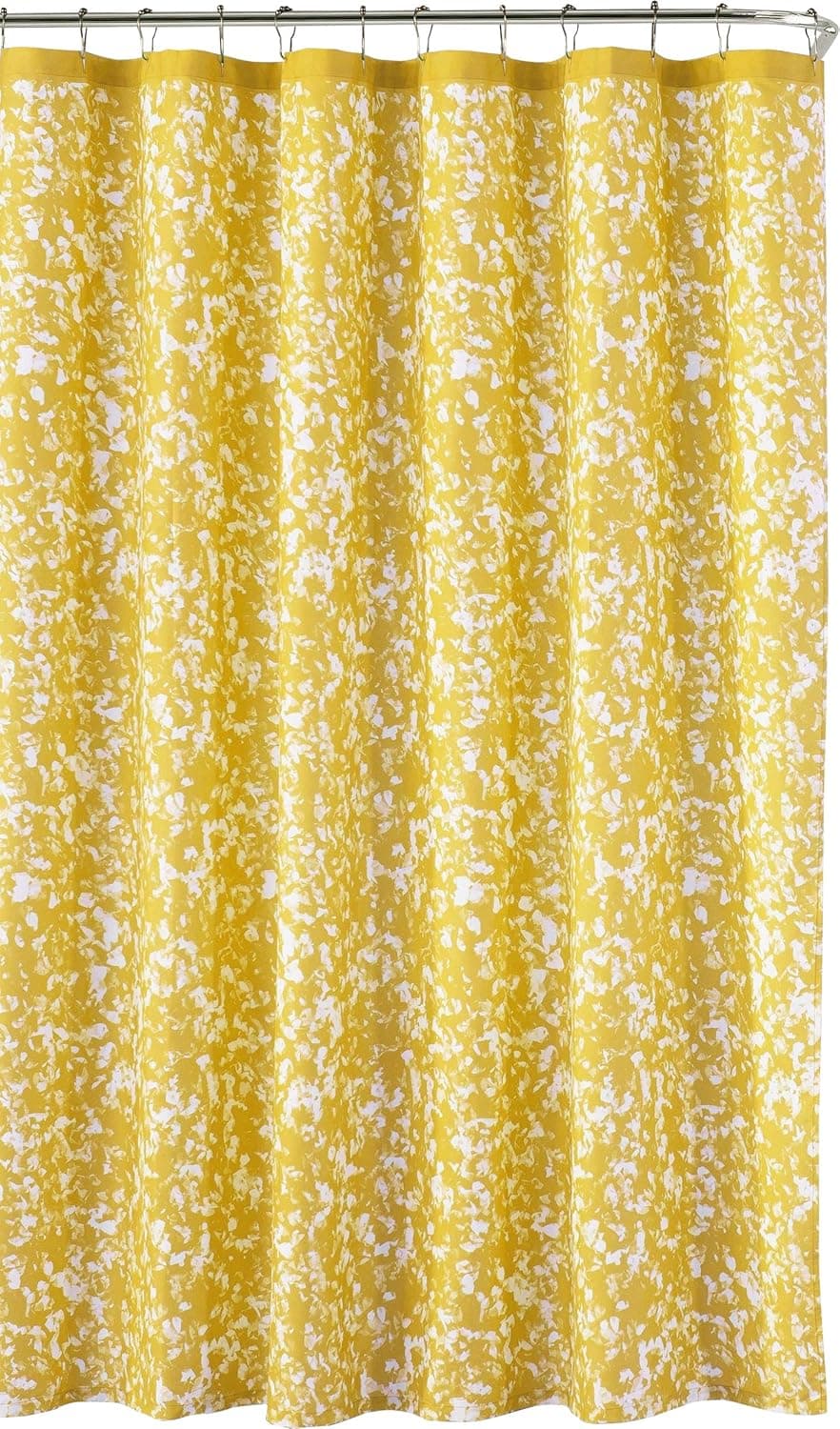 kensie Susie Shower Yellow Colored Spa Bath Curtain-Machine Washable-Water Repellent Treatment Decorative Modern Bathroom Collection-72x72’’, 72x72