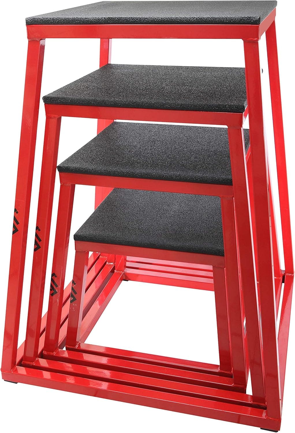 JFIT Plyometric Boxes - Made in Taiwan NO Assembly Required Single - Height Box Set and Adjustable Box Options Plyometric Platform and Jumping Agility Box for Training Conditioning Strength Training