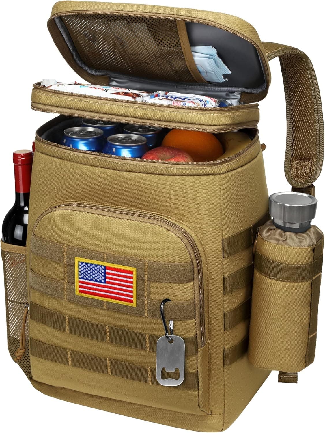 TACTICISM Backpack Cooler 33 Cans Tactical Lunch Backpack for Men Work - Soft Cooler Backpack Insulated Waterproof Leak Proof