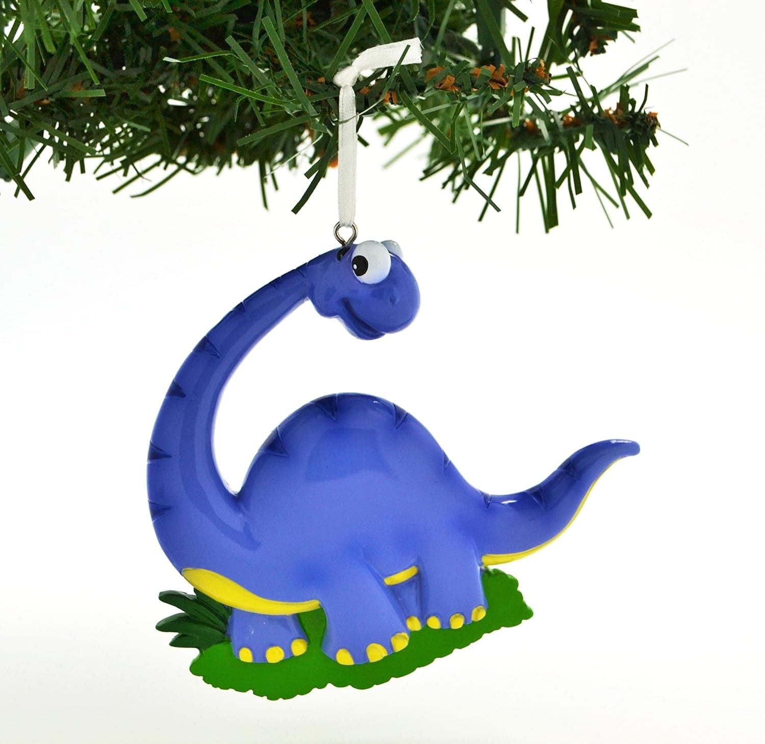 Grantwood Technology Personalized Christmas Ornament Blue Brachiosaurus Dinosaur/Personalized by Santa/Dinosaur Ornament/Dinosaur Christmas Ornaments