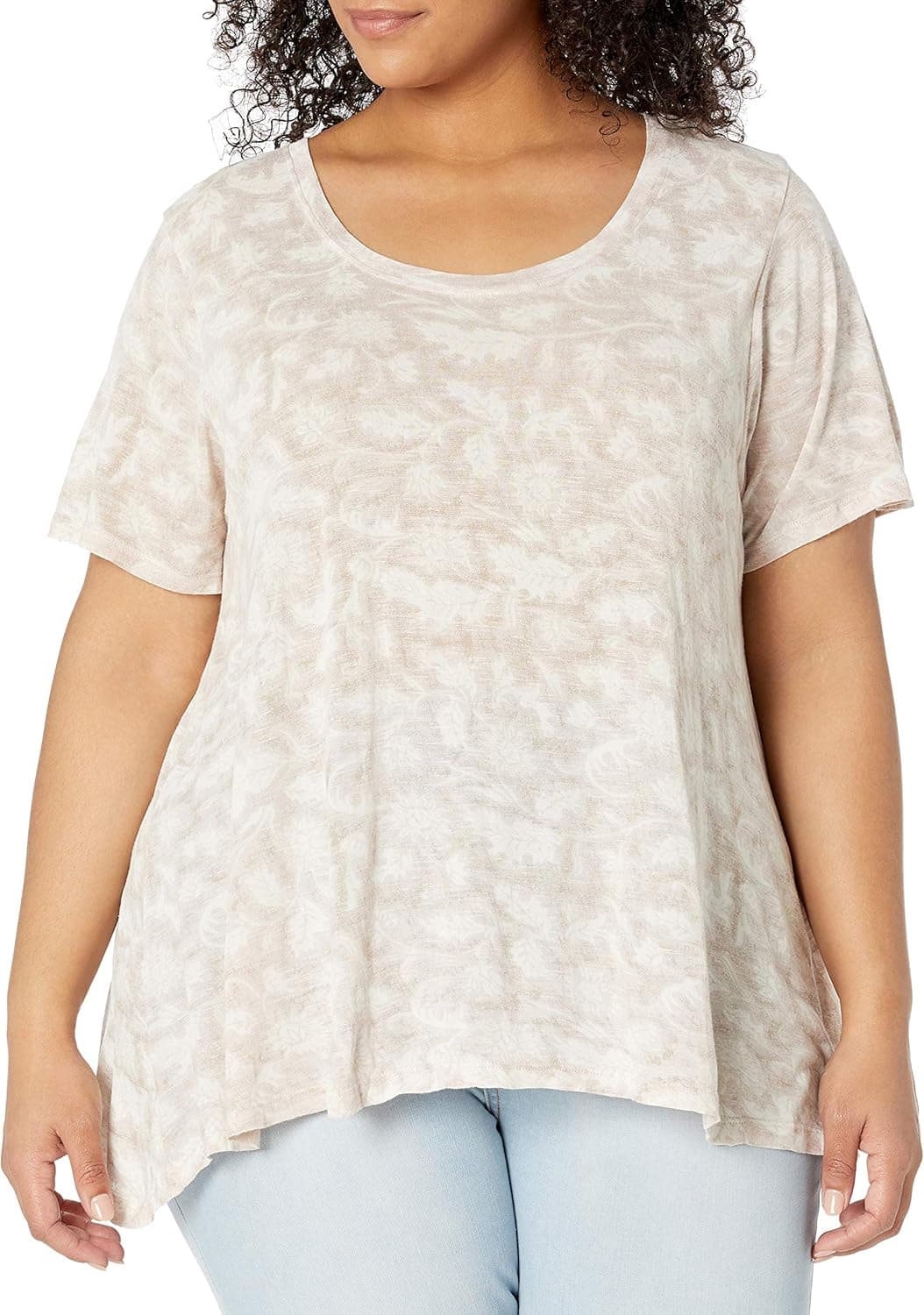 Lucky Brand Women's Plus Size Floral Print Top