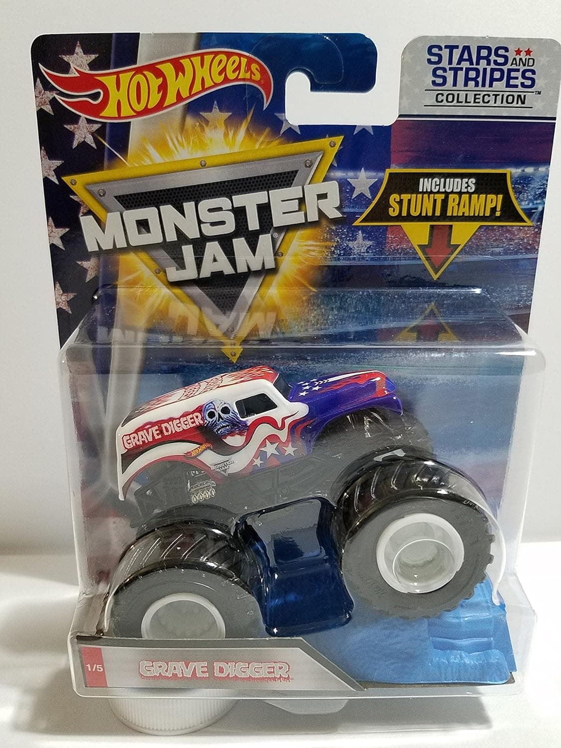 Hot Wheels Monster Jam 2018 Stars and Stripes Grave Digger 1:64 Scaled