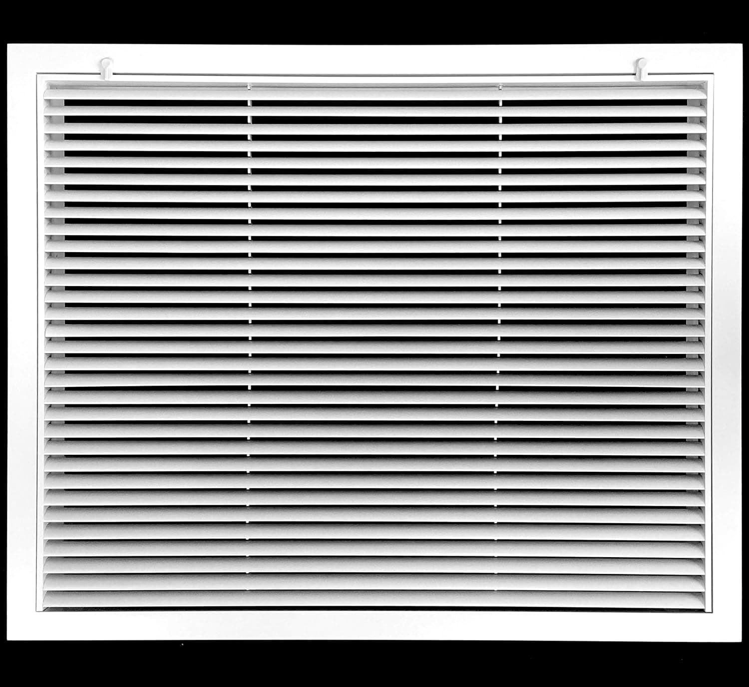 8" X 8" Aluminum Return Filter Grille - Easy Airflow - Linear Bar Grilles [Outer Dimensions: 9.75w X 9.75h]