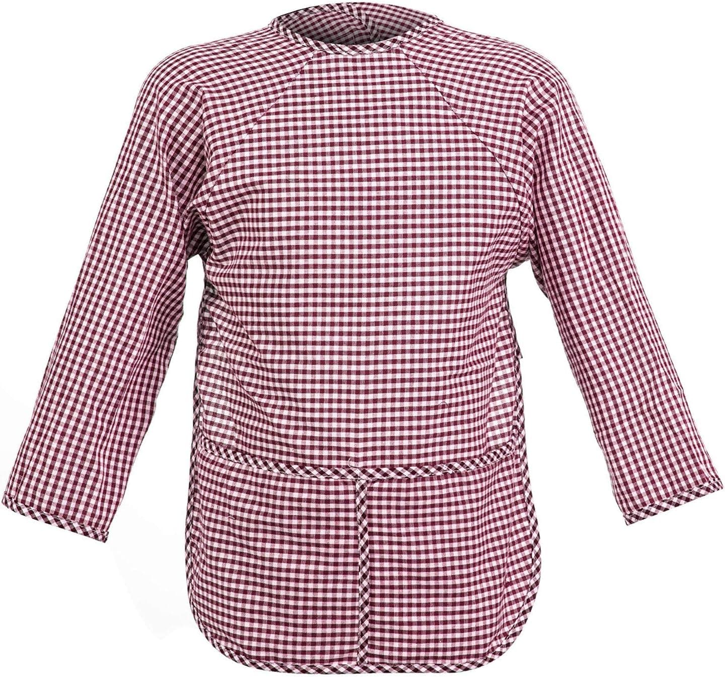 Fit Rite Long-Sleeve Art Smock for Kid & Toddler (Burgundy, X-Large 6-8 Years)