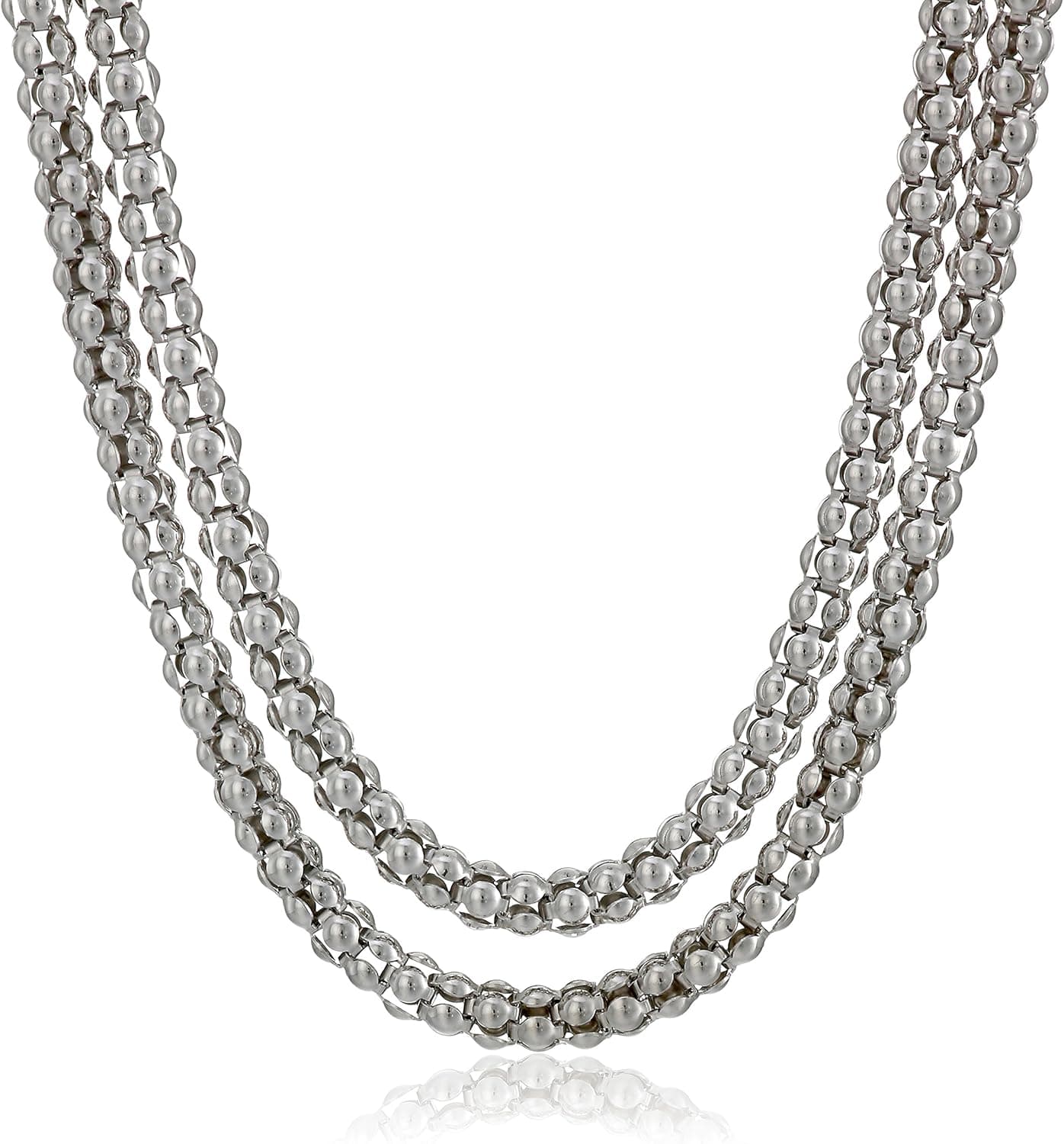 Sterling Silver Italian 2.95 mm Popcorn Chain Necklace, 18"