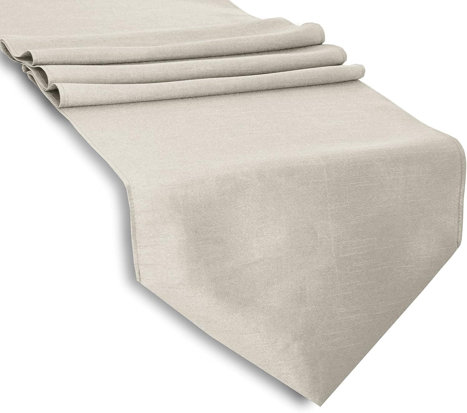 Aiking Home 13"x 72" Classic Solid Table Top Runner - Ivory