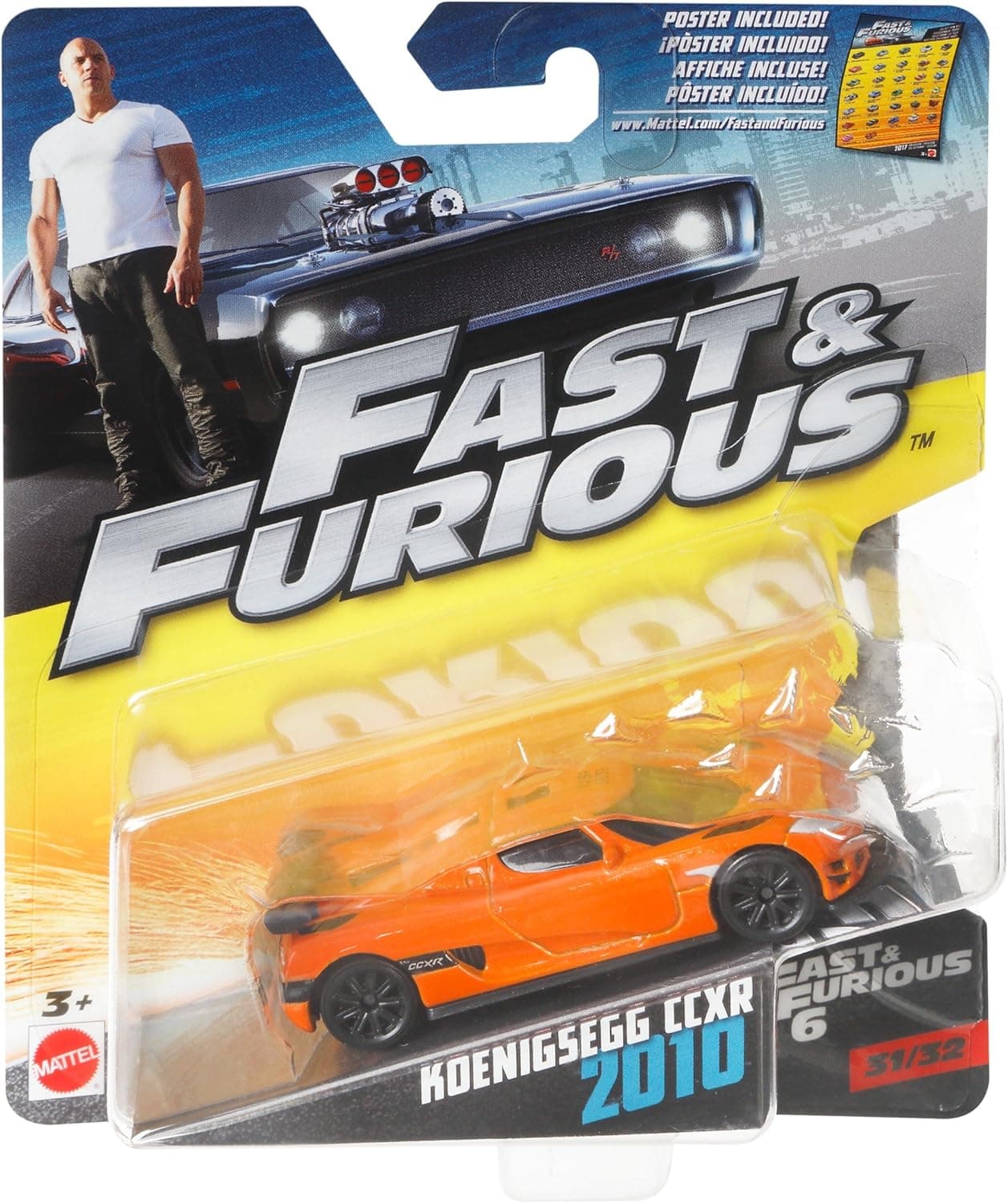Mattel Fast & Furious 10 Koenigsegg CCXR Redeco Toy Vehicle