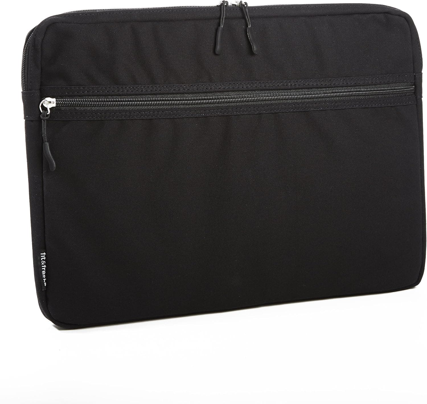 Fit & Fresh Protective Laptop Sleeve with Zippered Storage Pocket, Laptop Bag fits Apple/Microsoft/Acer/Samsung/Google/Lenovo with up to 15.6" Displays, Black