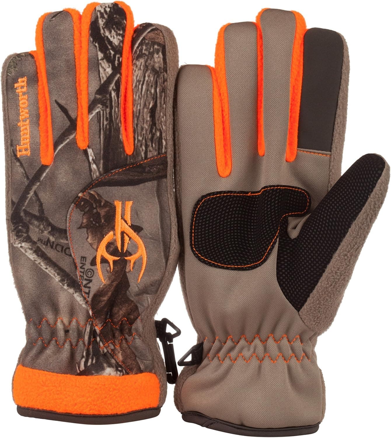 Youth Performance HIDD'N/Blaze Camo Kids Fleece Lined Hunting Glove
