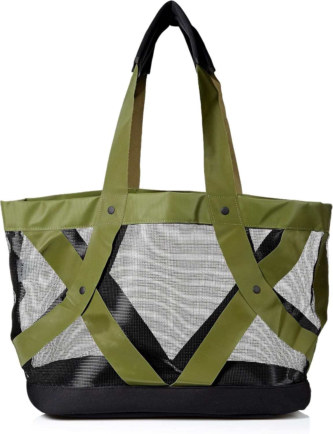 Hurley Women's Apparel Junior's Large Slash Mesh Beach Tote, olive canvas, QTY