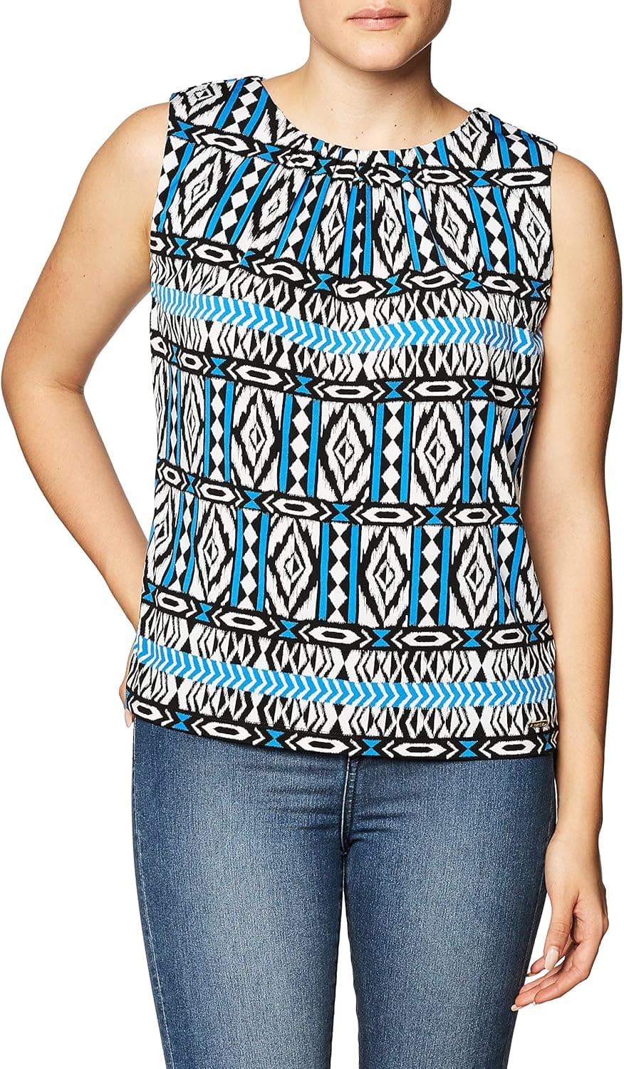 Calvin Klein Women's Pleat Neck Sleeveless Cami