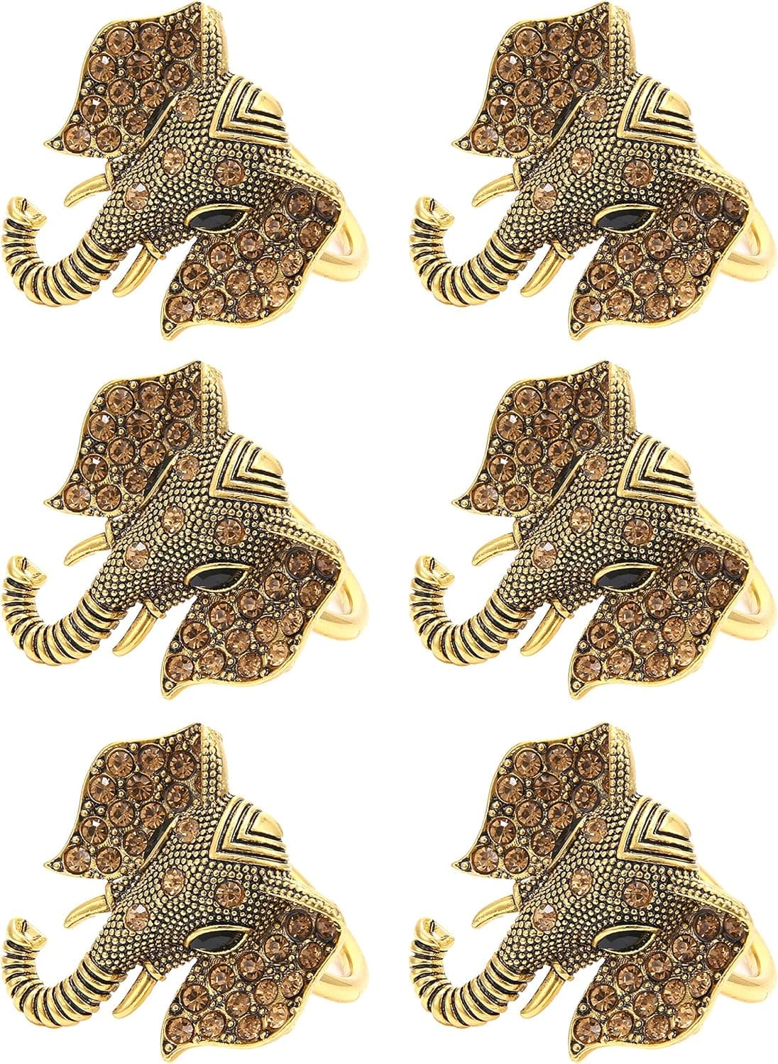 High-end Elephant Napkin Rings, Animal Napkin Rings Decorate Your Table to Create an Impressive Banquet for You. (04)