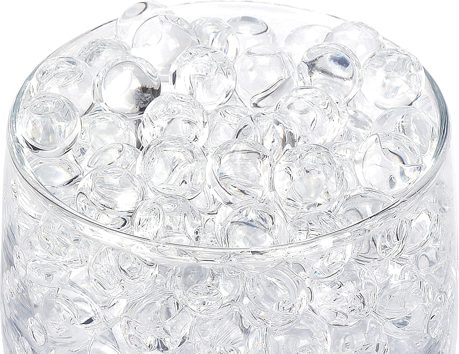 BYMORE 60000 Clear Water Gel Jelly Beads,Vase Fillers for Candle Making, Wedding Centerpiece, Thanksgiving Day Christmas New Year Decoration Floral Arrangement (Transparent)