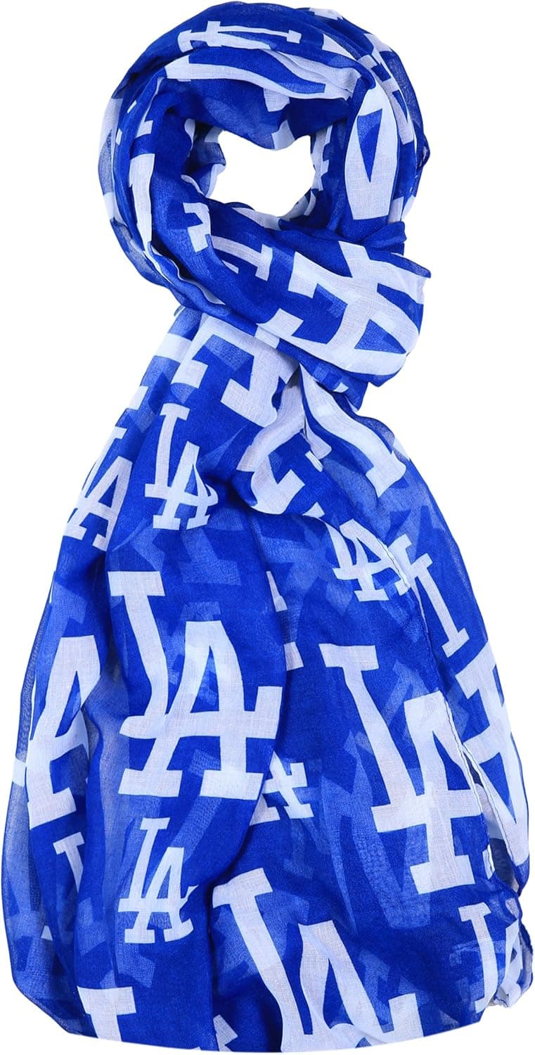FOCO MLB Los Angeles Dodgers Team Logo Infinity Scarf, Blue