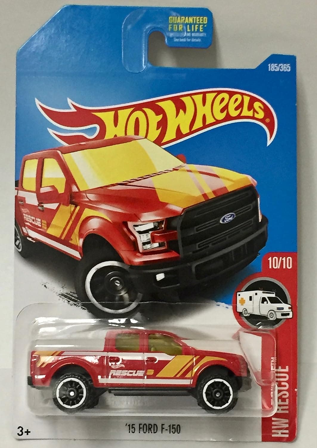 Hot Wheels 2017 HW Rescue '15 Ford F-150 185/365, Red