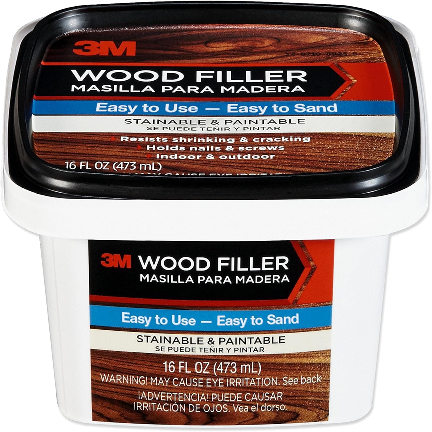 3M 3M Wood Filler, Stainable, 16-Fluid Ounces, ,