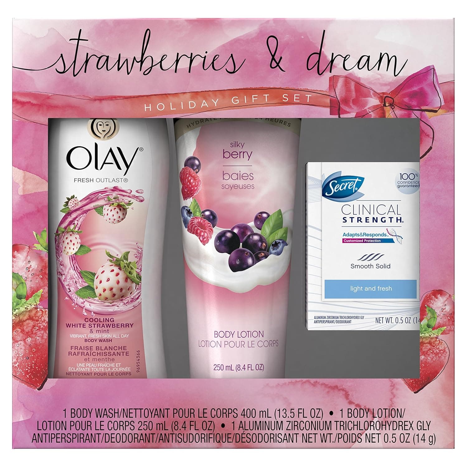 Olay Strawberries and Dreams Holiday Gift Set