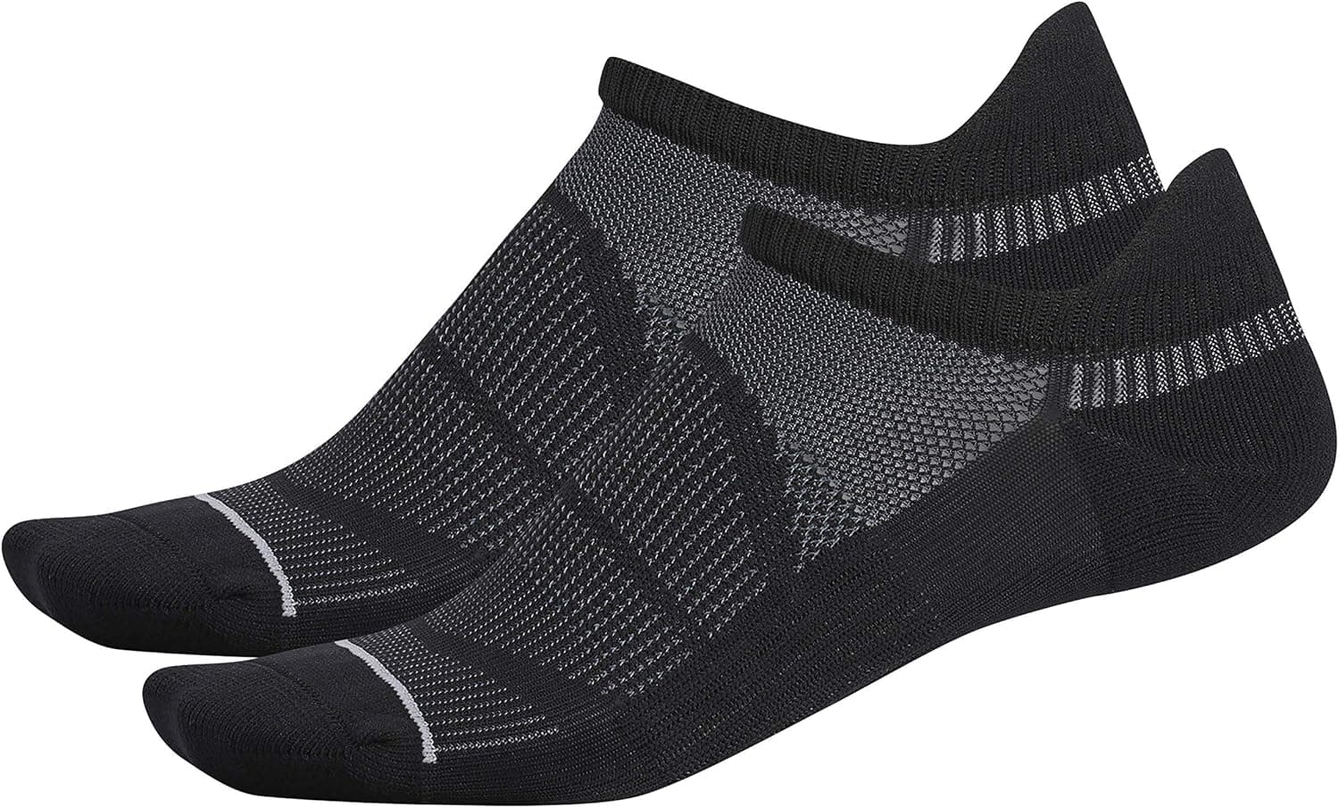 adidas mens Superlite Prime Mesh 3 Tabbed No Show Socks (2-Pair)