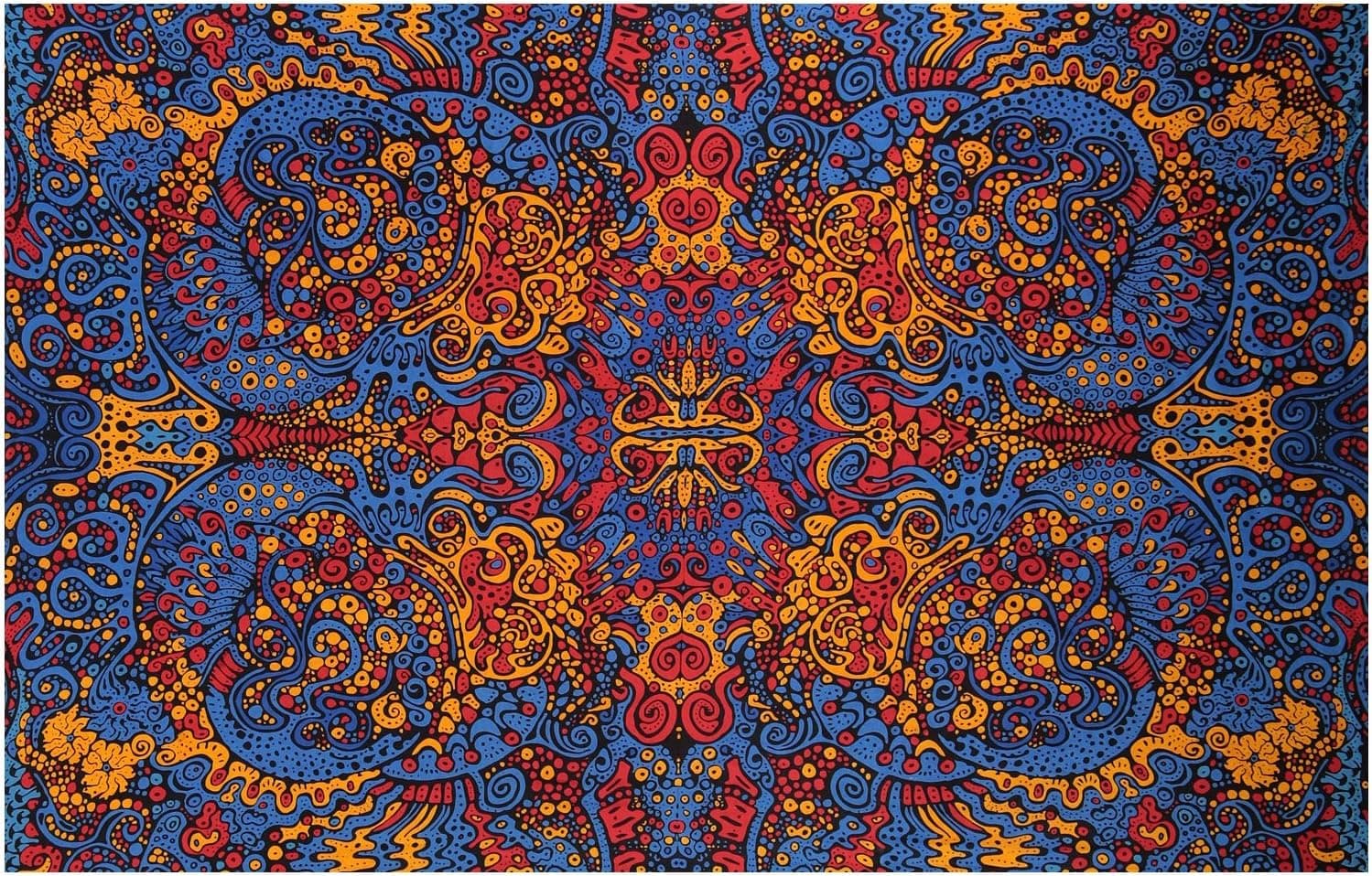 Sunshine Joy 3D Psychedelic Art Tapestry Tablecloth Beach Sheet 60x90 Inches - Liquid A
