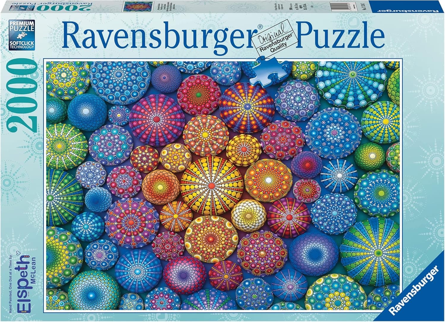 Ravensburger Radiating Rainbow Mandalas 2000 Piece Jigsaw Puzzle for Adults - 17134 - Every Piece is Unique, Softclick Technology Means Pieces Fit Together Perfectly