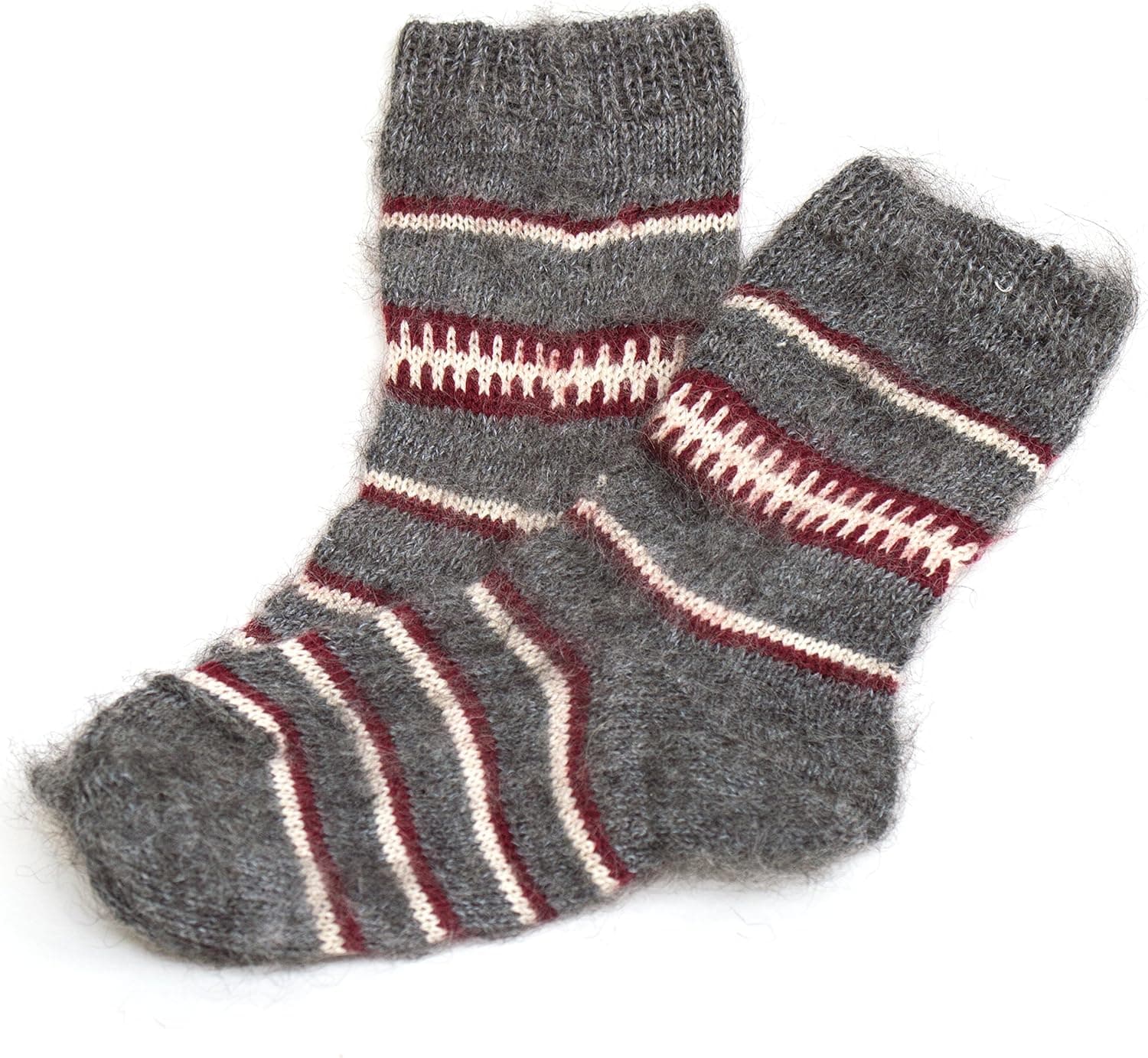 Fedelkea Handicraft Winter Nordic Thick Wool Fuzzy Soft Warm Knit Home Casual Socks in Many Colors
