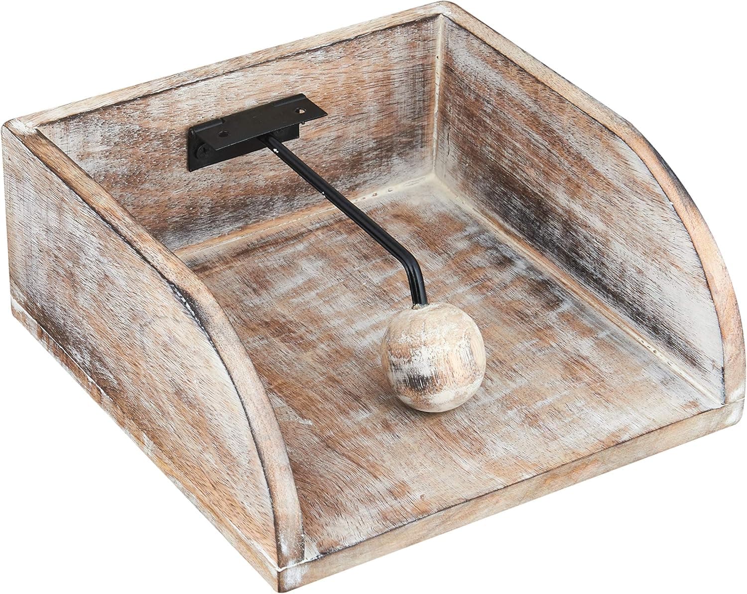 Napkin Holder | Wooden Napkin Holders for Tables Kitchen | Napkin Organizer with Weighted Arm | Modern Flat Napkin Holder | Farmhouse Bathroom Napkin Holder | Bar Napkin Holder | Dinner Napkin Holder