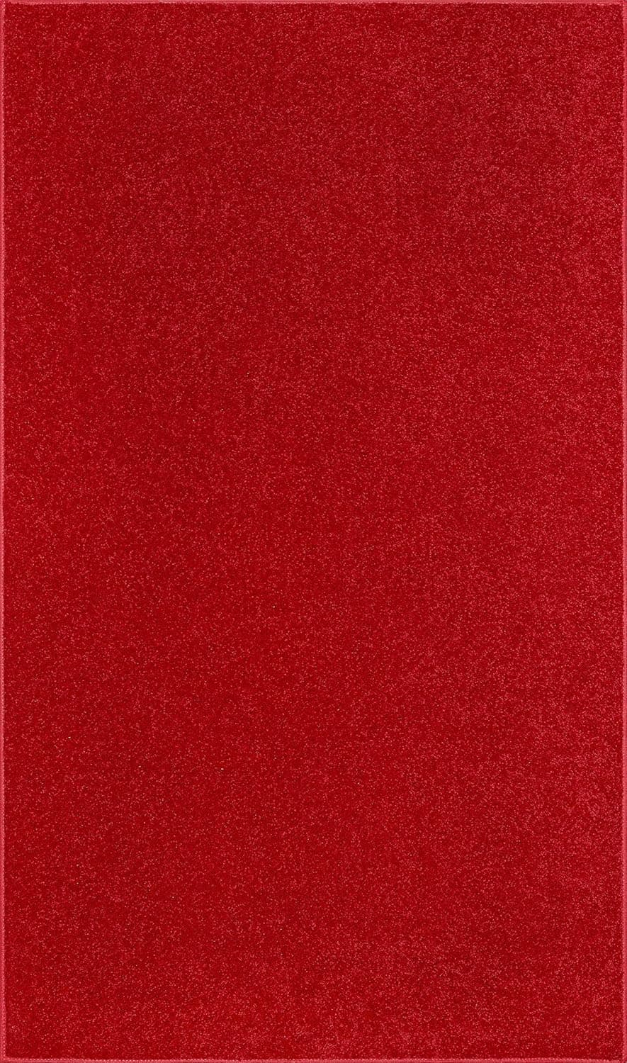 American Bright Solid Color Area Rugs Red, 2' x 3'