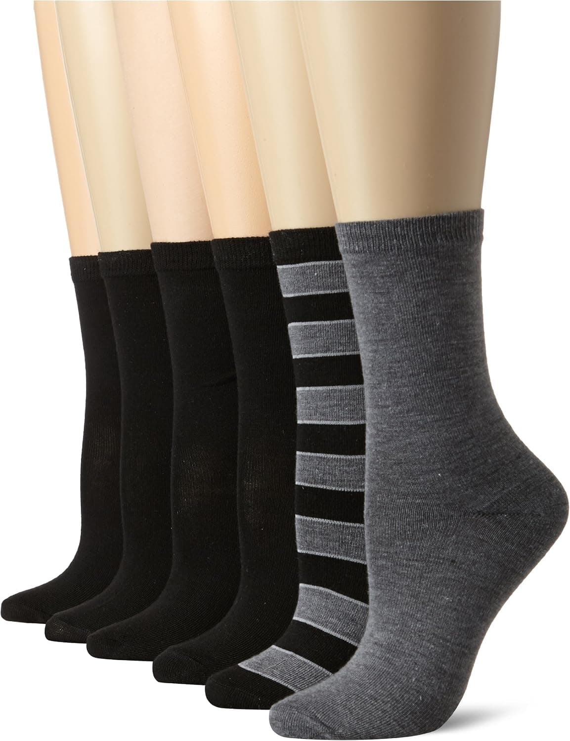 K. Bell Socks Women's Stripe 6 Pack Crews