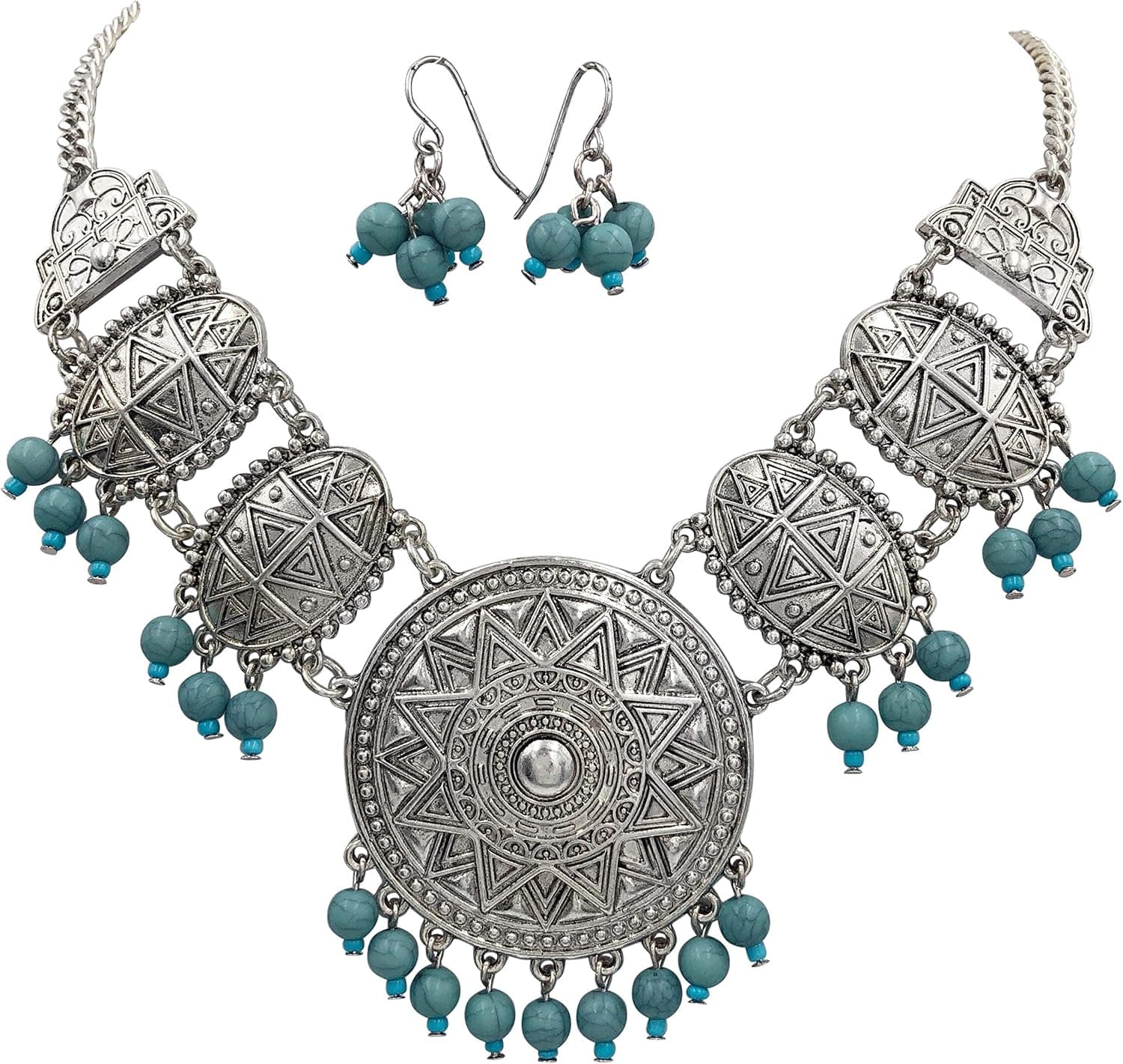 Gypsy Jewels Trendy Boutique Style Necklace & Earring Set