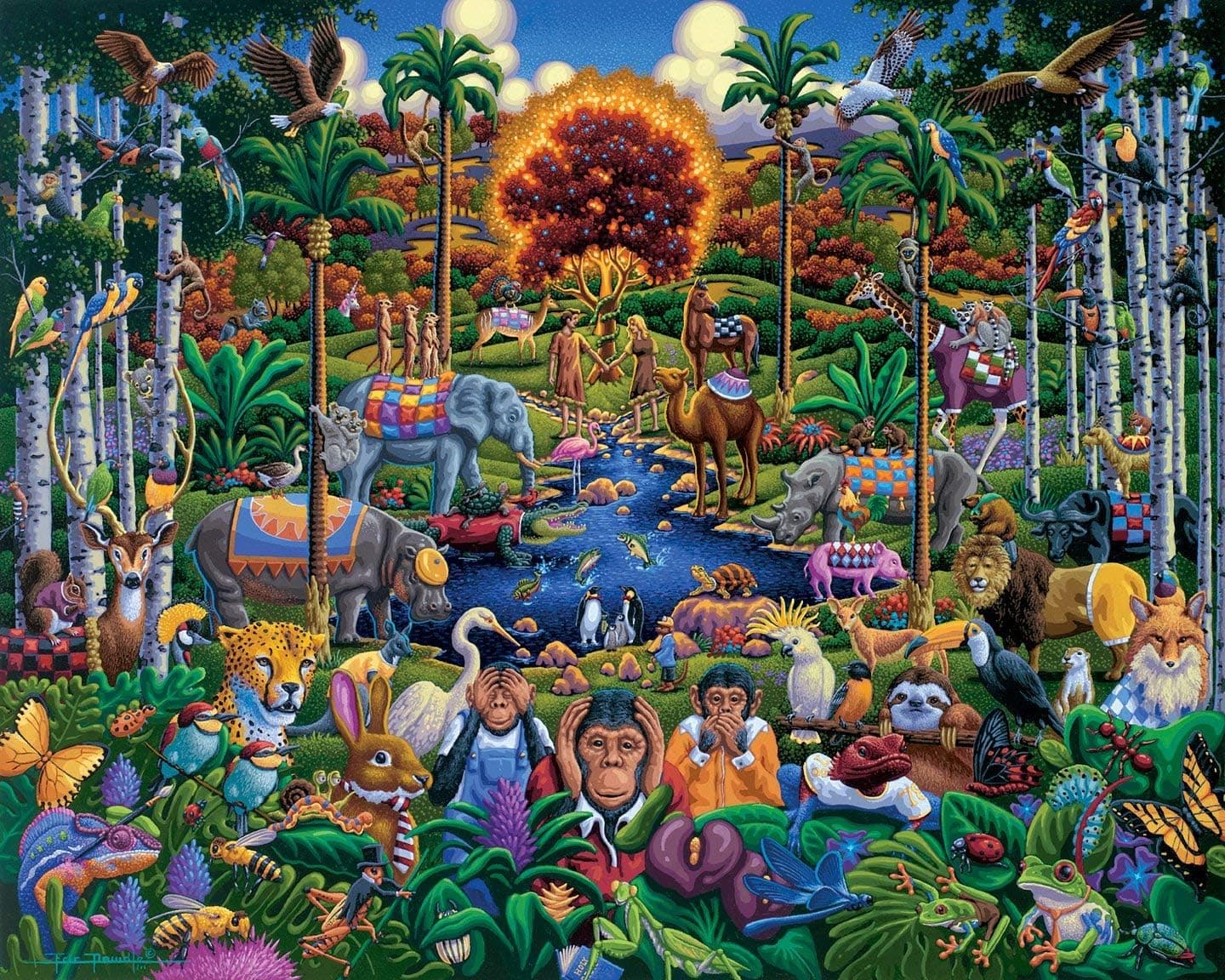Dowdle Jigsaw Puzzle - Animals of Eden - 100 Piece