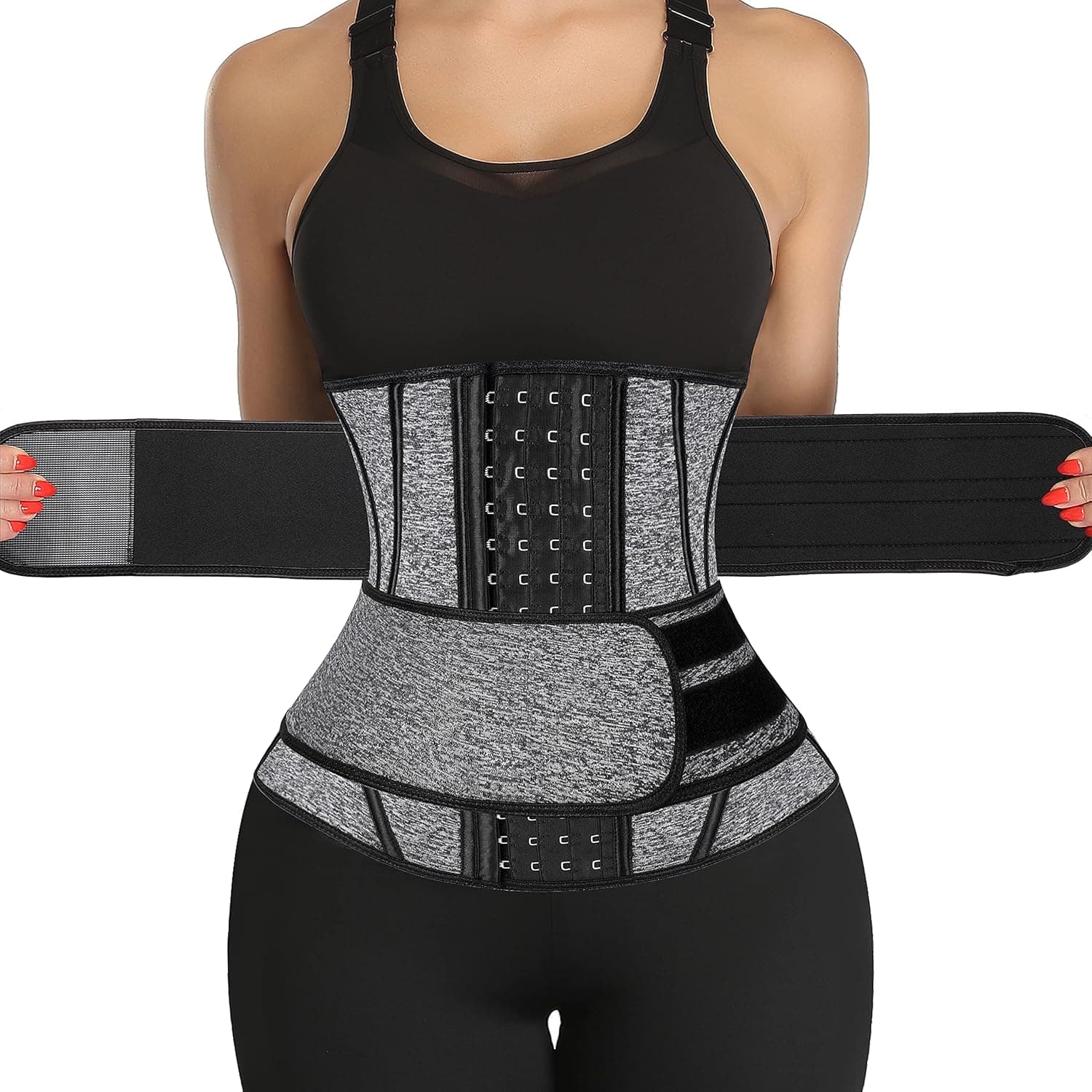 KIWI RATA Neoprene Sauna Waist Trainer Corset Sweat Belt for Women Compression Cincher Band Workout Fitness Back Support