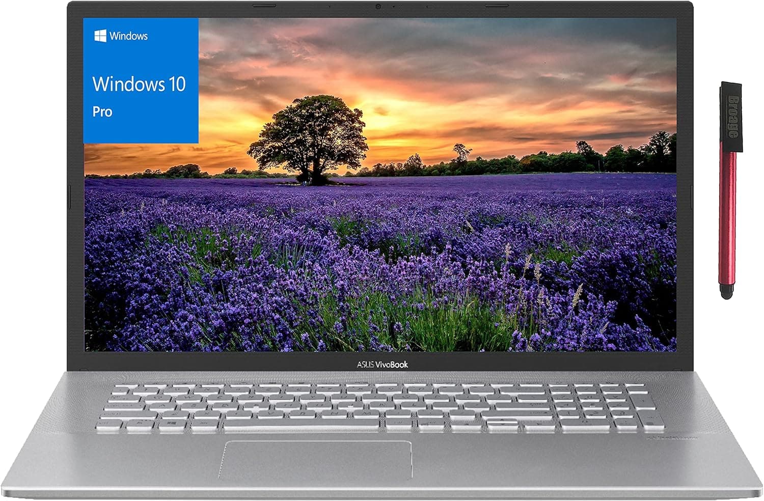 ASUS VivoBook 17 17.3" FHD Business Laptop Computer_ AMD Ryzen 3 3250U up to 3.5GHz(Beat i3-8130U)_ 8GB DDR4 RAM, 128GB PCIe SSD_ AC WiFi_ Type-C_ Remote Work_ Windows 10 Pro_ BROAGE 64GB Flash Drive