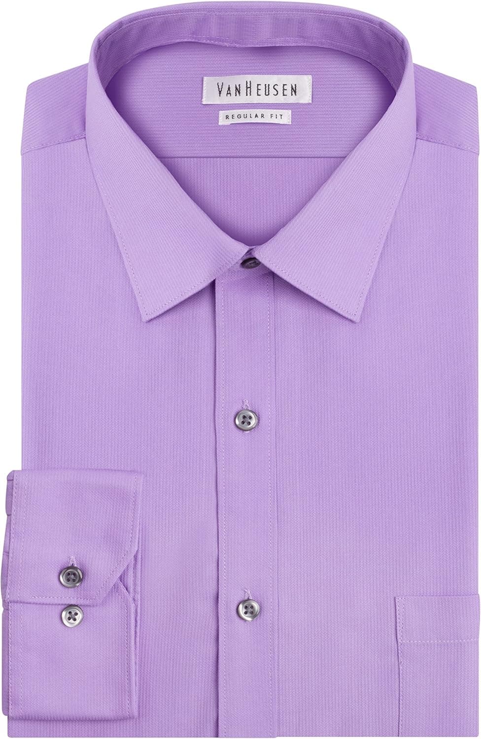 Van Heusen Mens Dress Shirts Regular Fit Solid Pincord Spread Collar