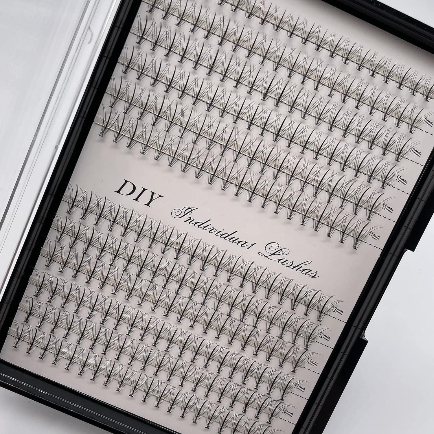 Individual Lashes Natural Cluster Lashes 8-14mm Mixed Pack /12 Roots/C Curl /0.07mm Thickness/Faux Mink Diy Premade Fans Eyelash Extensions (C Curl, Flower Cluster Lashes)