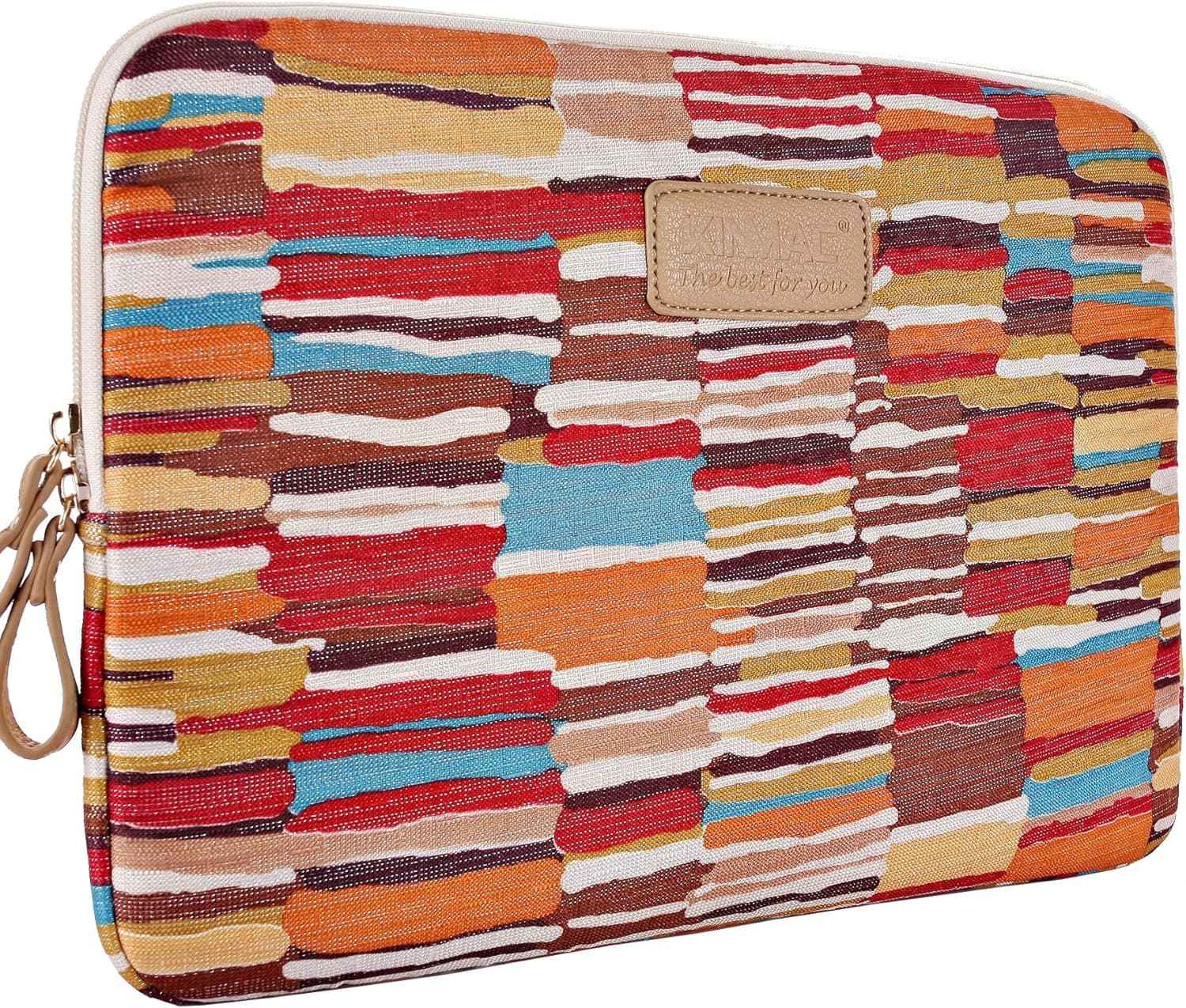 Kinmac Color Bohemian Style Canvas Fabric Laptop Sleeve for Apple Macbook Air/Macbook Pro/Dell/Hp/Lenovo/sony/toshiba/ausa/acer/samsung Laptop (15 in, Color Galaxy-Coffee)