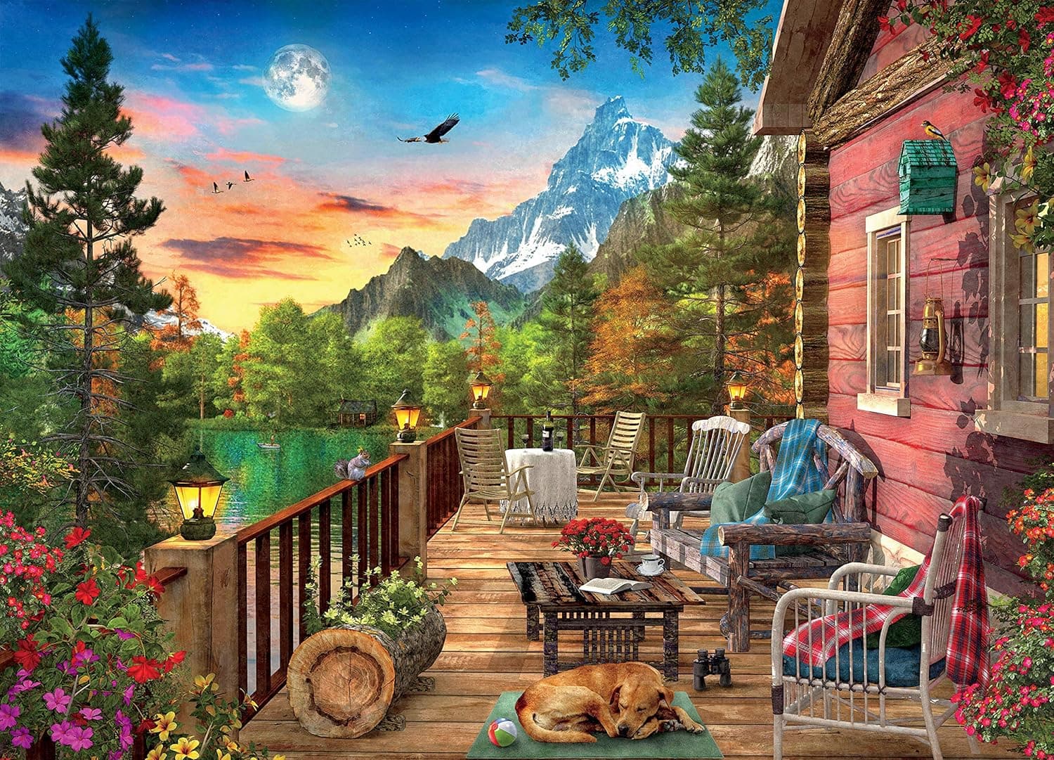 Ceaco Weekend Retreat Collection Mountain View Jigsaw Puzzle, 1000 Pieces