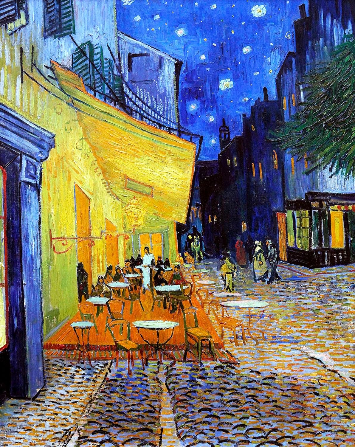 Pintoo Jigsaw Puzzles 500 Piece for Adults - Vincent Van Gogh - Cafe Terrace at Night Beautiful Plastic Puzzle for Home Decor Zero Dust Easy Storage [H1762]