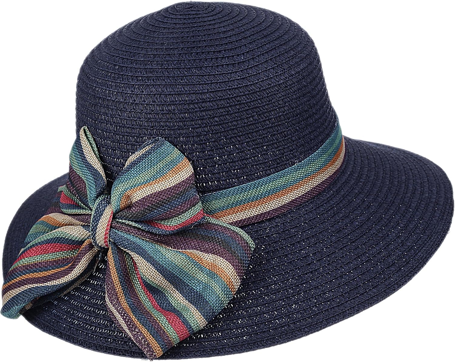 Fashion Girl Lady Beach Sun Hat Foldable Roll up Wide Brim Straw Hat