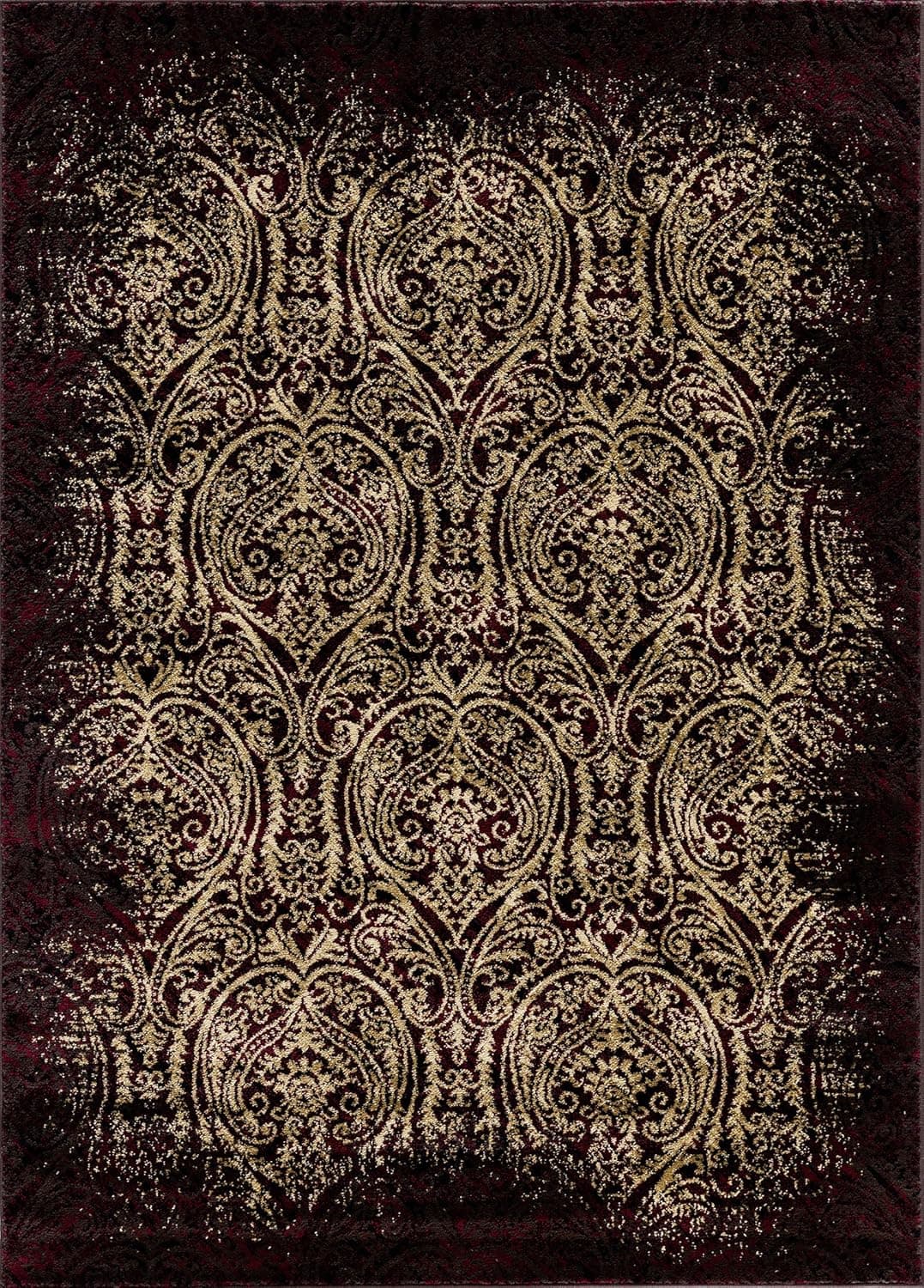 Mod-Arte | Crown Collection | Area Rug | Contemporary & Traditional Style | Red Vintage | 7'8" x 10'2"