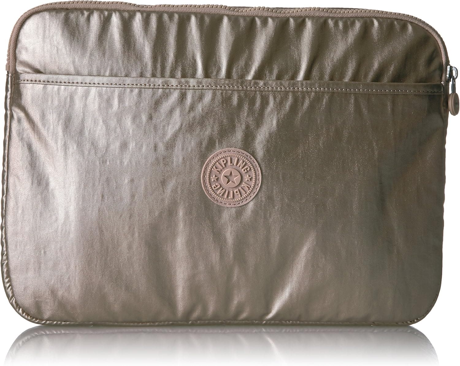 Kipling Women's 13 Inch Metallic Laptop Sleeve, Sparkle Gold, One Size
