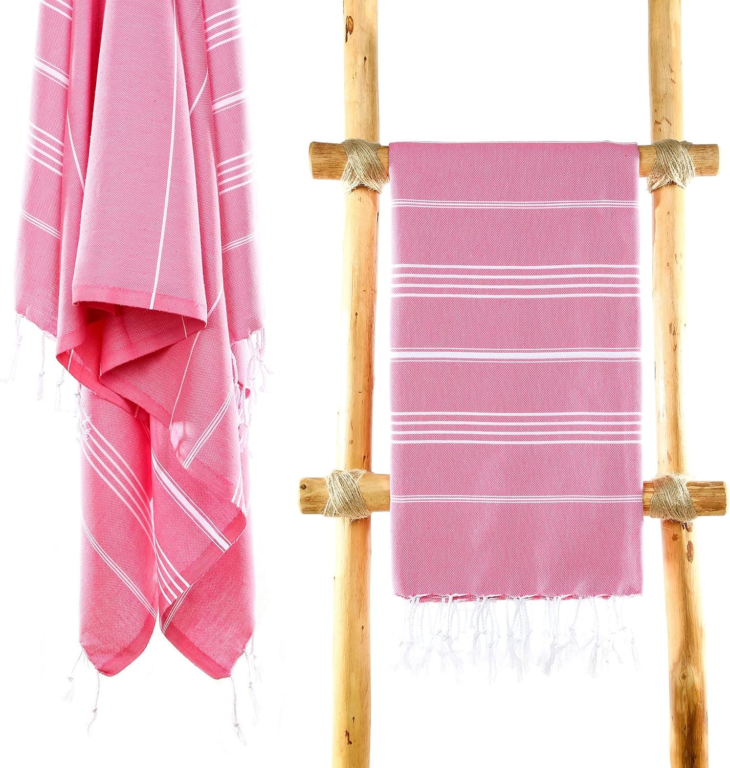 Cacala Lightweight and Thin Turkish Beach Towel 100% Cotton Sand-Free and Quick-Drying Goodness Perfect as an Extra Large Travel Towel, Beach Accessory, or Gift for Beach Lovers, 37 x 70