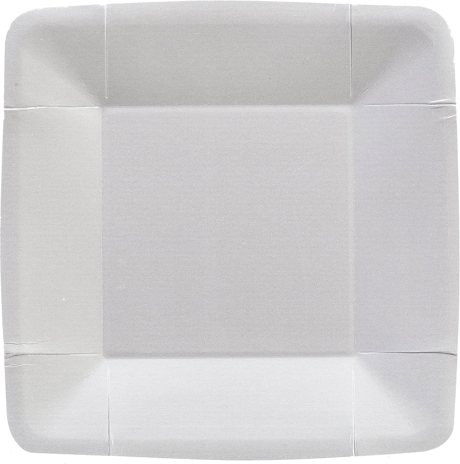Elite Settings 20 Count Prominence Collection Square Paper Plates, 10.5-Inch, White