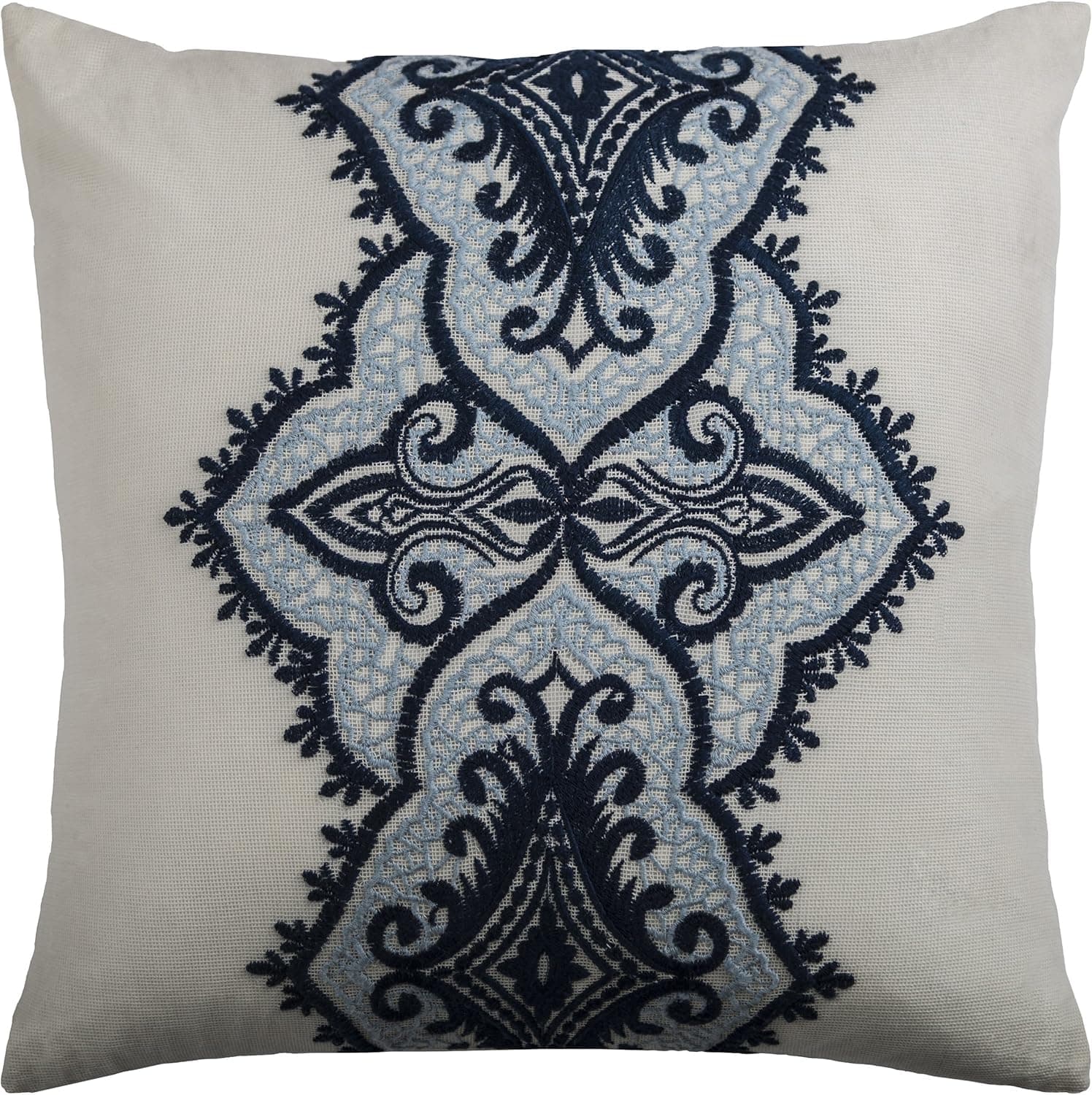 Rizzy Home T09705 Decorative Pillow, 18"X18", Navy Blue