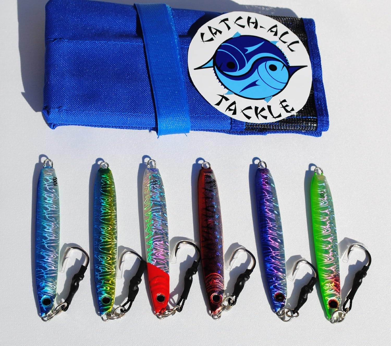Catch All Tackle Vertical Jigs - Set 0f 6 - 300gram with Storage Bag