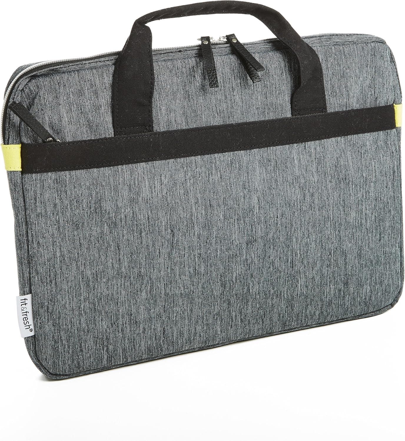 Fit & Fresh Protective Laptop Bag with Handles & Zippered Storage Pocket, fits Apple/Microsoft/Acer/Samsung/Google/Lenovo with up to 15.6" Displays, Space Dyed, Gray