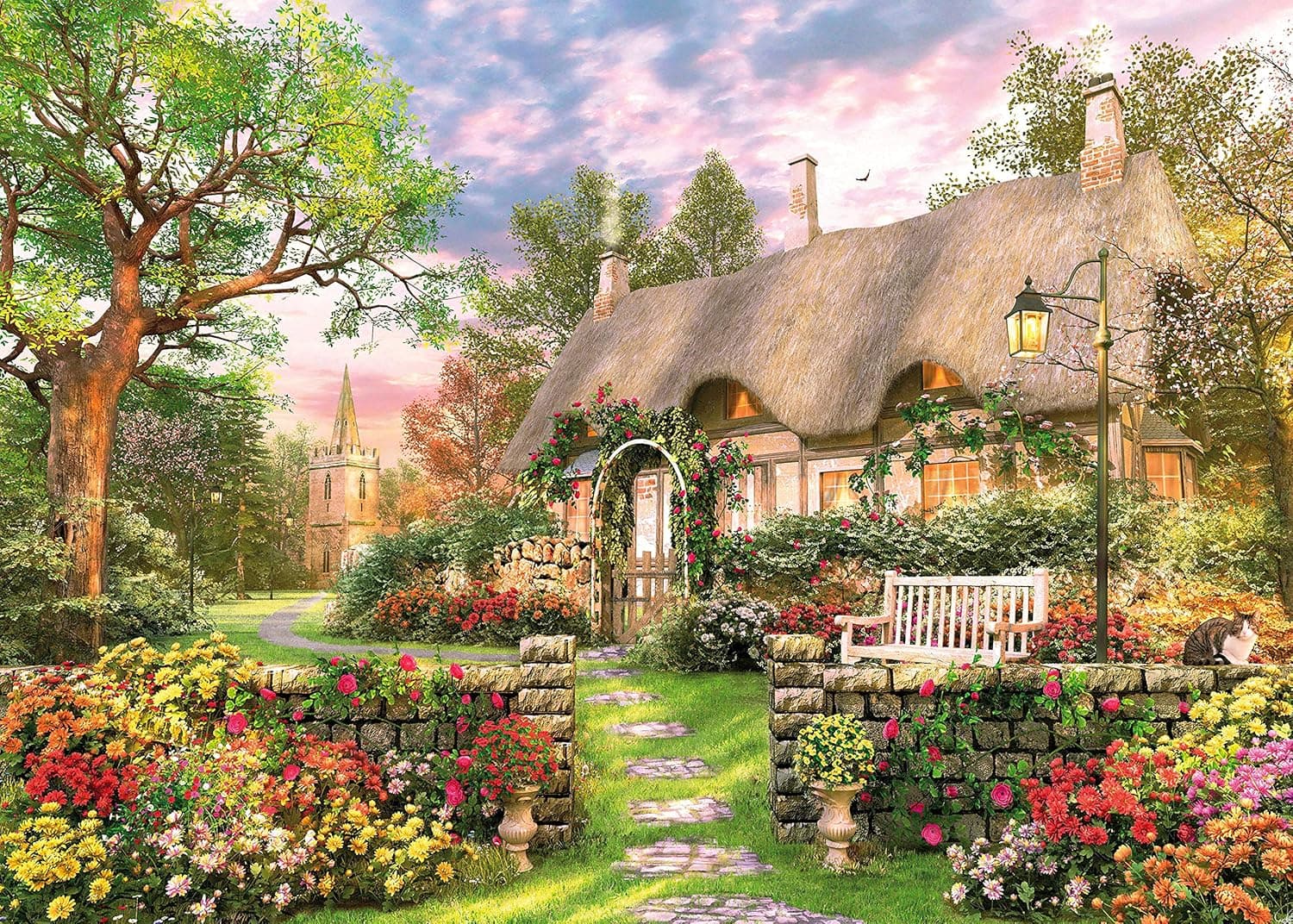 1000 Pieces Jigsaw Puzzle for Adults Hard Large Multicolor fidget Decompressing Brightly Colored 29.5” x 19.7”rompecabezas para adultos Challenging Magical Youth Friends Family Fun Game Toy Gift Hovel
