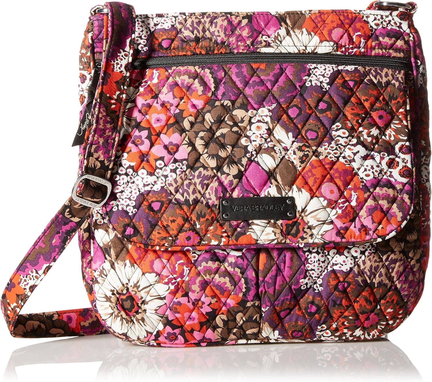 Vera Bradley Cotton Double Zip Mailbag Crossbody Purse