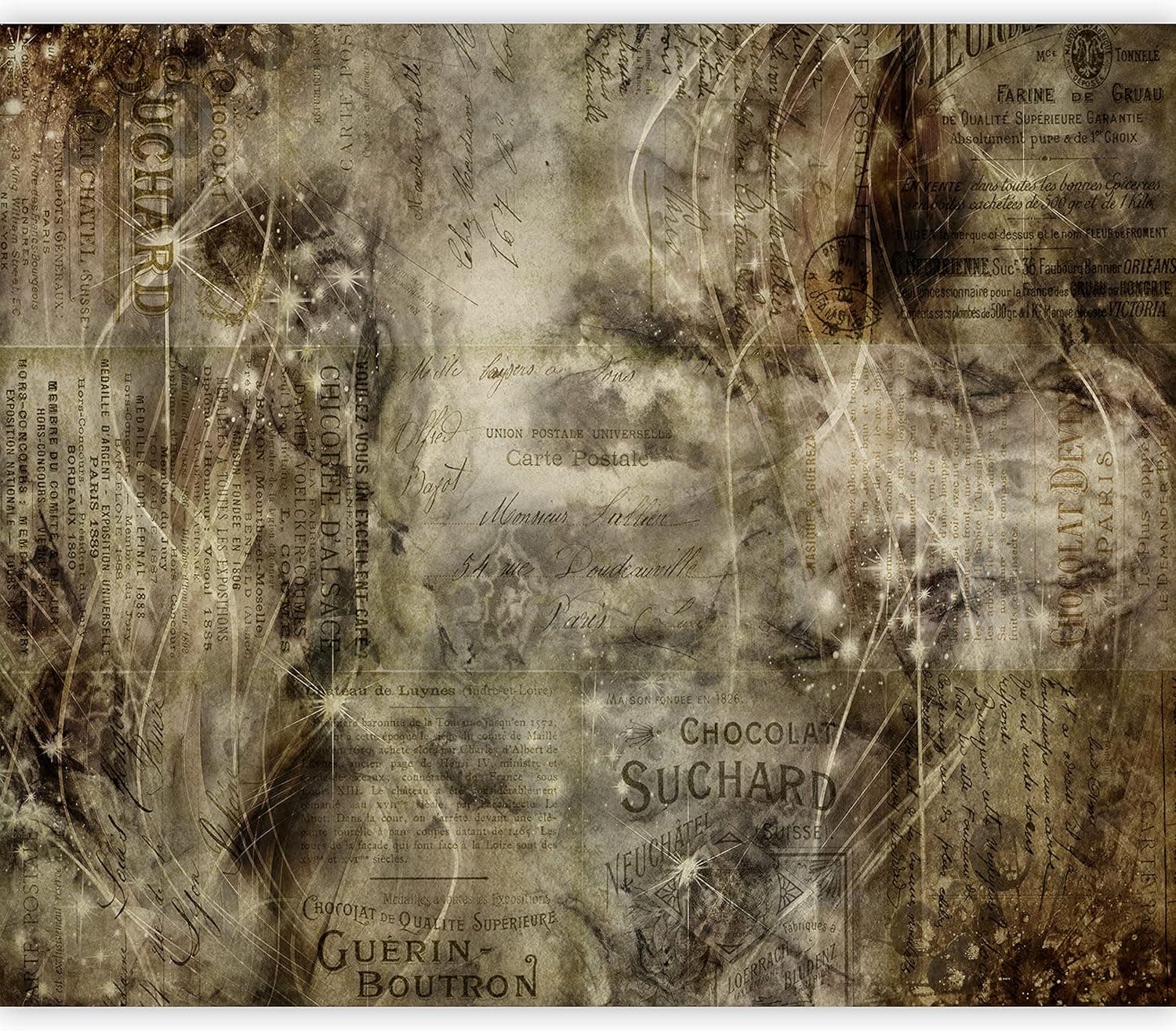 artgeist Wall Mural Retro 79x55 in - XXL Non-Woven Wallpaper Fleece Wall Decor Photo Print Picture Image Design Vintage Newspaper Quotes a-C-0176-a-a