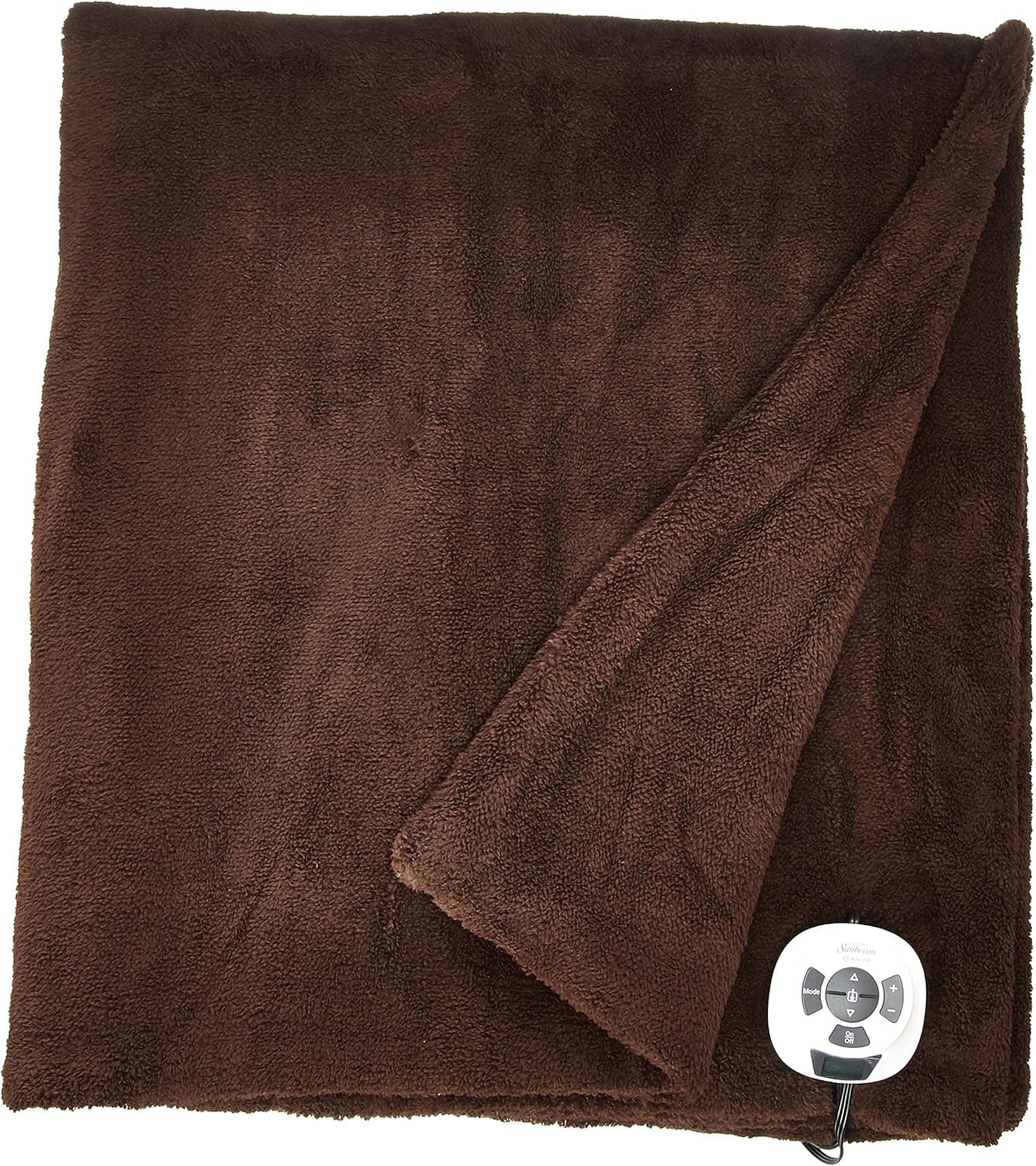 Sunbeam LoftTec Ultra Soft Electric Heated Blanket, Full Size Walnut